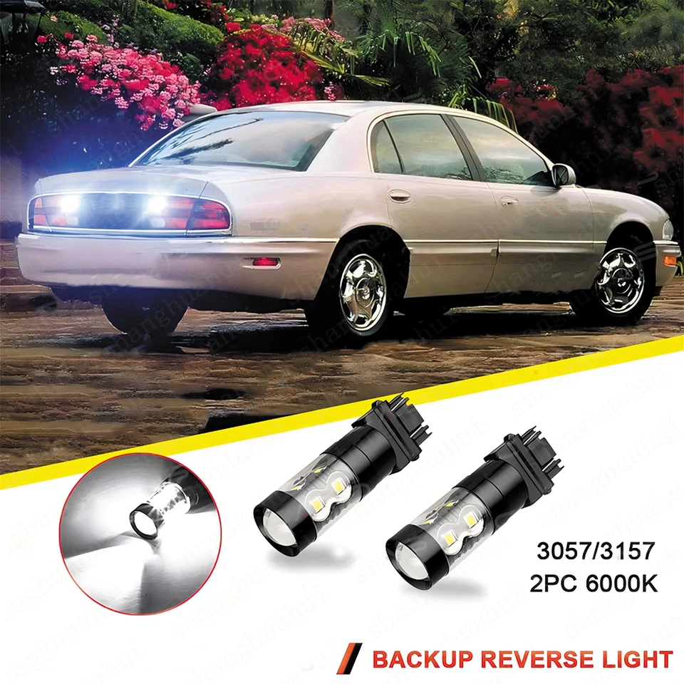 3157 LED Backup Reverse Light Lamp Bulbs 6000K For Buick Park Avenue 1997-2005 - Image 1 of 4