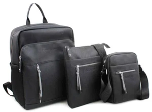 Set Regalo Uomo Renato Balestra 3 Pezzi Borsello Tracolla Zaino Porta Pc Tablet - Picture 1 of 1