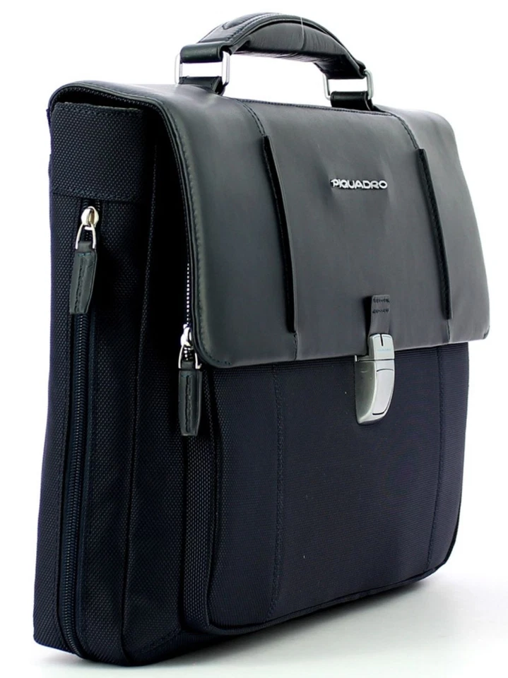 dossier Piquadro CA3111LK2 Sac bandoulière homme cuir bleu - Photo 1/4