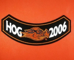 2006 HOG Harley Davidson Owners Group Patch Badge Jacket Wings Rocker Black  - Picture 1 of 3