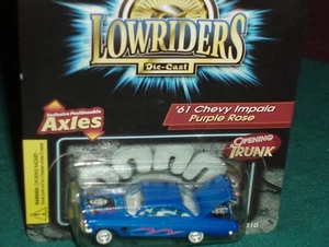 REVELL 1961 CHEVY IMPALA SPORT COUPE LOWRIDER 1/64 ADJUSTABLE AXLES PURPLE - Picture 1 of 9