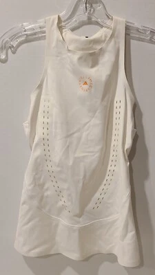 Camiseta sin mangas Adidas By Stella McCartney Truepur Racerback-blanca-talla pequeña-espalda abierta nueva con etiquetas Foto 1 de 4
