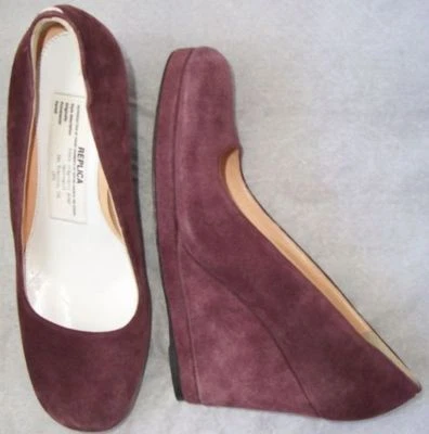 Zapatos de cuña MAISON MARTIN MARGIELA gamuza vino 39 9 Foto 1 de 2