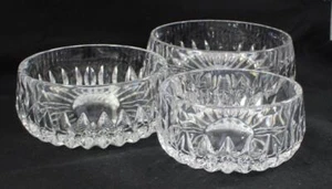 Gorham Crystal Althea Cut Set di 3 ciotole dimensioni 5 pollici 6 pollici e 7 pollici - Foto 1 di 9