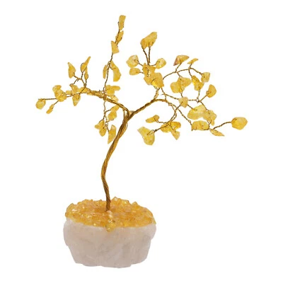 Gemstone Tree, Citrine Crystal Tree, yellow, 60 stones, quartz base, healing - Image 1 of 2