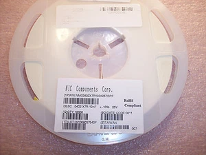 QTY (10,000) .01uf 25V 10% X7R 0402 CERAMIC MLCC NMC0402X7R103K25TRPF NIC - Picture 1 of 1