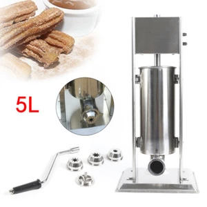 Heavy Duty 5L Commercial Electric Churro Maker Machine Restaurant+4 Nozzles USA - Picture 1 of 11