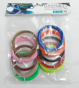 Neu, 10er Pack Mehrfarbig MYNT3D 3-D Stift Nachfüllpack - Bild 1 von 6