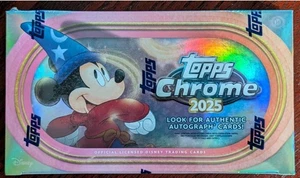 2025 TOPPS CHROME DISNEY HOBBY FACTORY SEALED BOX REFRACTORS & AUTOS HUGE HITS - Picture 1 of 2
