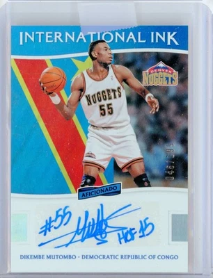 2016-17 Panini Aficionado DIKEMBE MUTOMBO Denver Nuggets Autograph AUTO 46/199 - Image 1 of 2