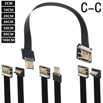 Мини HDMI C штекер на C гнездо гибкий кабель, FPV кардан PV аэрофотосъемки 4K HD - Изображение 1 из 4