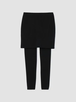 NUEVO Legging Eileen Fisher Jersey Elástico Tejido Falda Negro Talla M #P3737 Foto 1 de 4