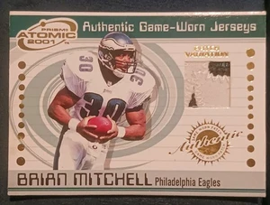 2001 Atomic Brian Mitchell Patch Card. Philadelphia  Eagles Legend - Picture 1 of 3