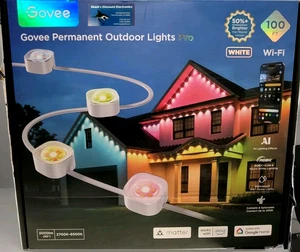 Govee Permanent Outdoor Lights Pro 100FT  Model H806A  WHITE. NEW FREE SHIP - Picture 1 of 5