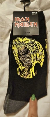 IRON MAIDEN MEN SOCKS SHOE (7-12) WOMEN WEAR TOO. HEAVY METAL BAND KILLERS ALBUM