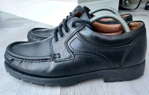 Men's Clarks Shoes Black Leather Lace Up Outdoor UK 9 EU 43 LEATHER - Picture 1 of 8