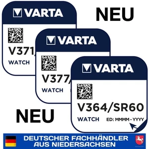 VARTA V377 V371 V364 AG1 AG4 SR920 SR66 AG6 Uhren Batterie Knopfzellen +aus 2025 - Bild 1 von 11