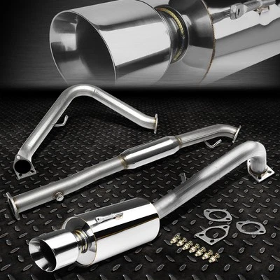 PARA 00-05 ECLIPSE 3G 4G64 SILENCIADOR ESCAPE CATBACK ACERO INOXIDABLE ATORNILLADO PUNTA ENROLLADA 4" Foto 1 de 4