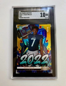 2022 Certified MALIK WILLIS Mirror Gold RC 8/25 #2022-2 SGC 10 GEM MINT - Picture 1 of 1