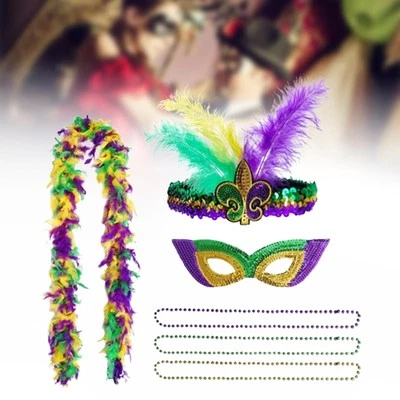 Karnevalskostüm-Zubehör-Set, Augenmaske für Paraden, Bühnenauftritte - Bild 1 von 4