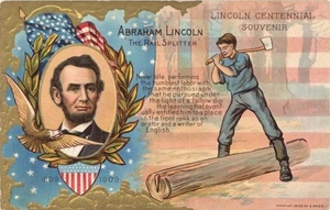 Lincoln Centennial Postcard - 1809-1909 dated Americana - Presidential - Picture 1 of 1