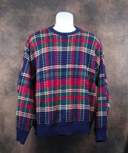 Pendleton Beautiful Crewneck Plaid Cotton Sweater - Men's Large - Picture 1 of 5