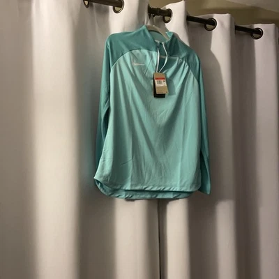 New Nike Women's Dri-Fit Size Large Slim Fit 1/4 Zip Long Sleeve Pullover Green - Image 1 of 3