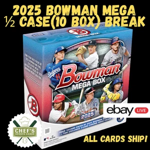 WASHINGTON NATIONALS - 2025 BOWMAN MEGA 1/2 CASE (10 BOX) BREAK #45 - Photo 1/1