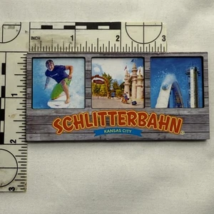 Schlitterbahn Kansas City 3-Panel Souvenir Magnet RAR - Bild 1 von 1