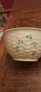 Vintage Belleek Irland Coupe Müsli Kleeblatt Schüssel 5,25" x 2 3/4" - Bild 1 von 6