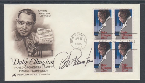 Pete Fountain, American Jazz Clarinetist, band leader, signed Duke Ellington FDC Cover
