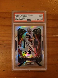 2021 Prizm Draft Silver Prizm #185 Ja'Marr Chase Rookie Card PSA 9 Mint - Picture 1 of 1