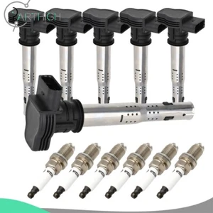 For Audi A3 A5 TT 2.0L VW Beetle Jetta Passat 2.5L Ignition Coils & Spark Plugs - Picture 1 of 15