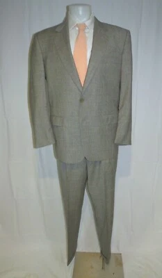 Corneliani Vintage Gray Glen Plaid Ivy Heavy Wool Two Button Suit 46L - Image 1 of 4