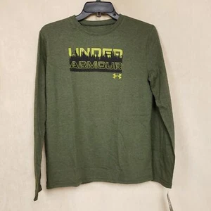Under Armour Boys Large Long Sleeve Forest T-Shirt, Marine OD Green - Picture 1 of 7