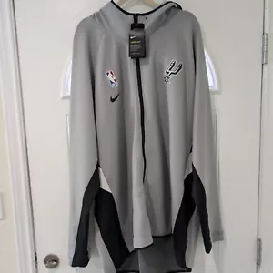 Nike San Antonio Spurs Showtime ThermaFlex Hoodie Mens Sz 4XL Gray NBA SEE Descr - Picture 1 of 8