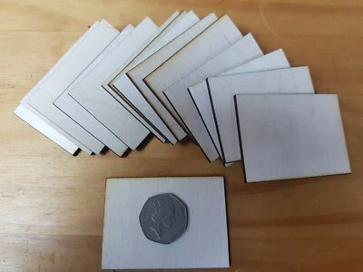 7 x 5cm Blank RECTANGLE Slice - Engraving Wooden Shape Tag Blank Decor  - Image 1 of 4