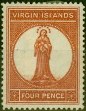 Virgin Islands 1887 4d Brown-Red SG37 Good MM