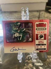 2022 Contenders Optic Garrett Wilson Red Rookie Ticket Variation Auto Jets-hobby