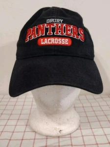 Gorra Drury University Panthers Lacross Negra Ajustable Bordada El Juego - Imagen 1 de 6