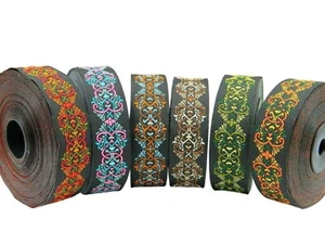 10m Jacquard Ribbon/Trim 25mm Celtic Various colours available - Picture 1 of 7