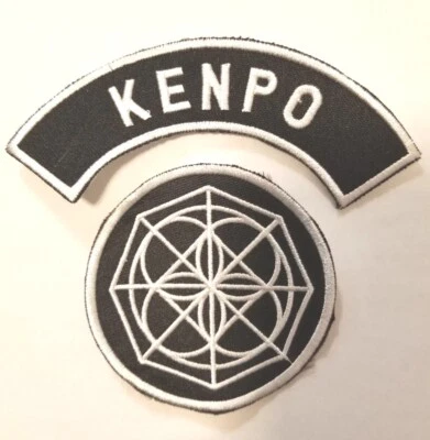 Kenpo Karate Universal Symbol & Kenpo Half- Moon Patches. Iron or Sew On - Image 1 of 2