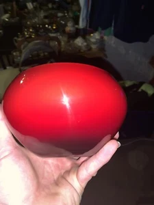 Beautiful Vintage Hand Blown European Empoli Italian Red Art Glass Bowl - Picture 1 of 13