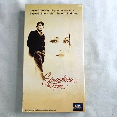 Somewhere In Time Movie VHS Christopher Reeve Drama Sealed MCA Universal 1980 - Image 1 of 4