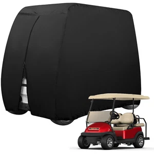 NEVERLAND 4 Passenger Golf Cart Cover For EZGO Club Car Yamaha Waterproof Black - Picture 1 of 10