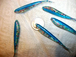 100-2 1/4"-crappie-panfish-minnows-jigs-grubs-baits-lures-split tails-flukes-lot - Picture 1 of 8