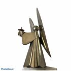 Stainless Steel Angel Holding A Candle Centerpiece Table Decor Modern Design