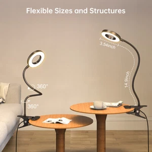 360°Rotatable Lamp Eye-Caring Reading Desk Light 3 Color Modes Reading Desk Lamp - Picture 1 of 14