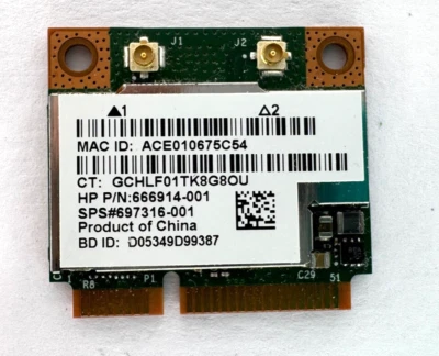 Scheda Wireless WIFI Wi-Fi Bluetooth HP ProBook 640 650 G1 730668-001 666914-001 - Immagine 1 di 4