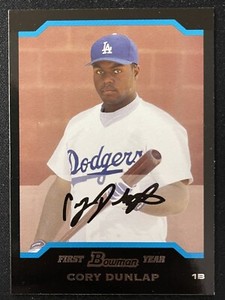 2004 Bowman First Year Cory Dunlap Auto